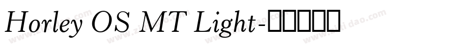Horley OS MT Light字体转换